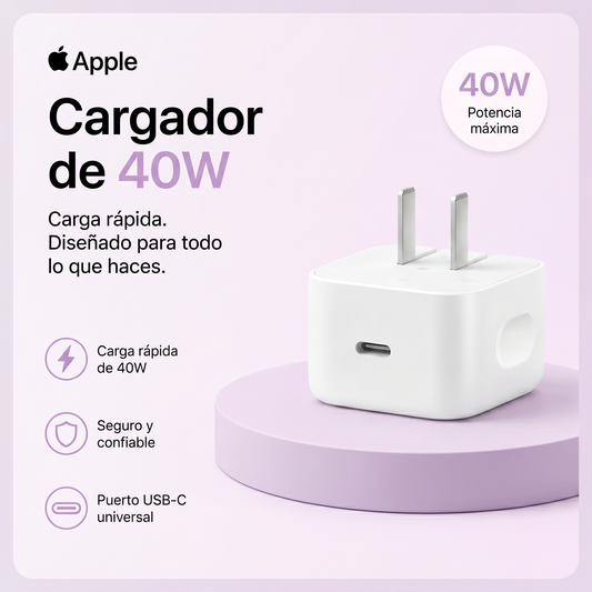 Cargador dinámico de apple de 40W
